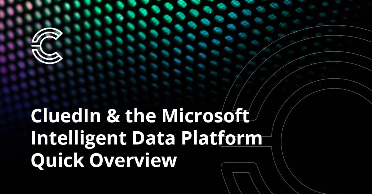 CluedIn & the Microsoft Intelligent Data Platform Overview