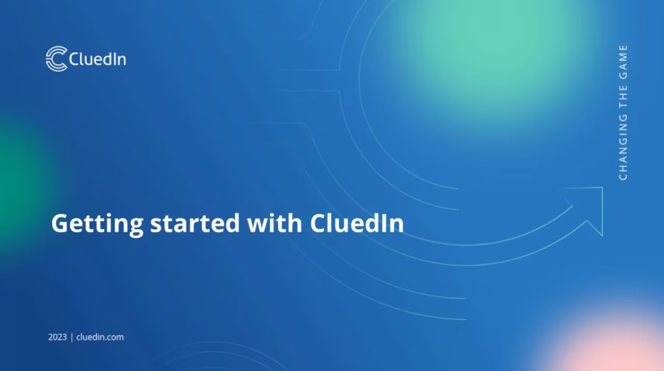 Getting started with CluedIn Master Data Management